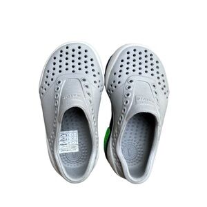 Native Kids Lennox Slip On Sporty Grey/lime‎ Block Size Toddler C5